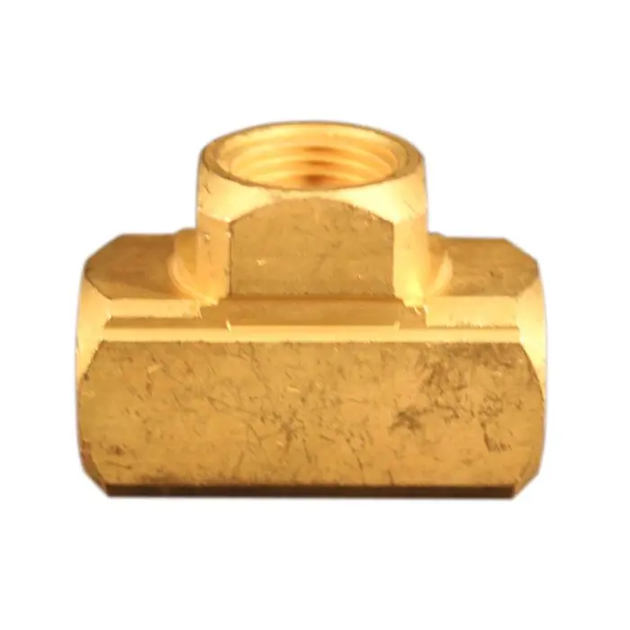 3/8" FNPT Brass Tee Hose Fitting