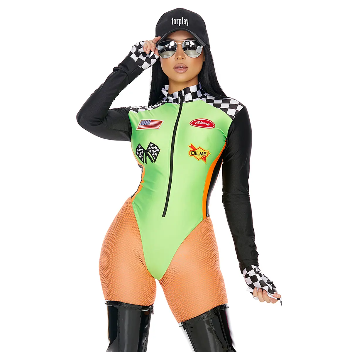 Forplay Women's Halloween Fast Life 4-Piece Women's Sexy Racer Costume