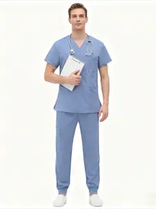 New Mens Scrubs Set Soft Breathable Nurse Uniforms Stylish M-edical Workwear For Hospital Doctors And Dentists