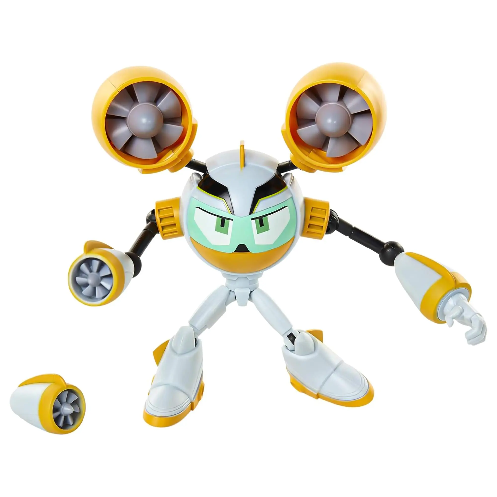 Mega Man: Fully Charged Air Man 5-Inch Anime Action Figure, Jakks Pacific, Iconic Helmet, Suitable for 12 Years Above, Anime Action Figures