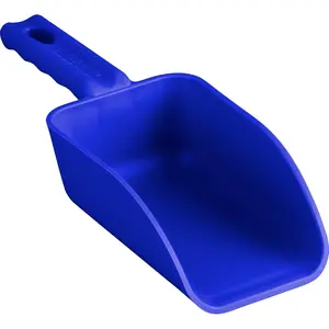 Color-Coded Plastic Hand Scoop - BPA-Free Food-Safe Kitchen Utensils, 16 oz, Blue, FDA Compliant, Multipurpose for Cake Batter & Dry Goods