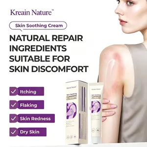 Kreain Nature Skin Soothing Cream - 20g Natural Plant Extracts, Full Body Lotion for Dry, Itchy Skin Irritated Skin Neck Care Face, Body & Hand Balm (0.7oz)