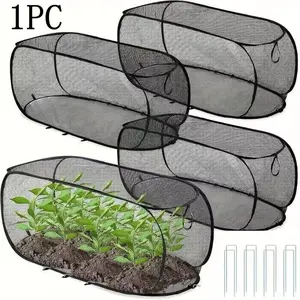Foldable Pop-Up Mesh Plant Protection Net, Durable Garden Net for Raised Beds, Animal and Insect Barrier, Reusable Fruit Vegetable Seedling Net