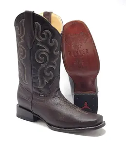 Denver Mens Alfa Western Boot - Brown