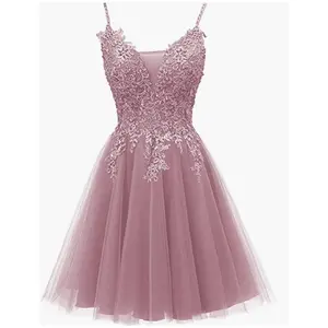 Summer Short Gowns Lace Prom Evening Dress Temperament Multicolor plus Size