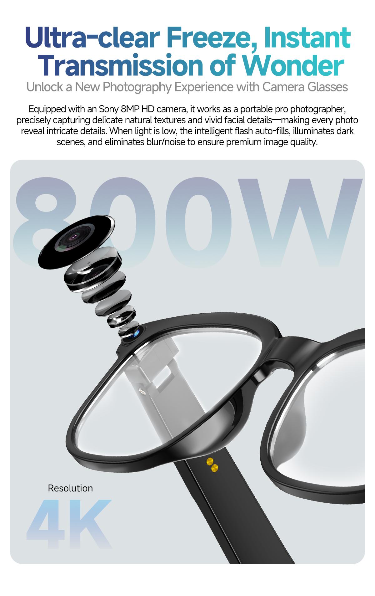 KPEP Smart AI Camera Glasses with 8MP Resolution, Button Touch Adjustment for Travel Outdoor Adventures Hands-Free Photography 160+Languages Real-Time Translation Bluetooth Wireless Wearable Video Recording Sunglasses Blue light blocking, Easter gift KPEP Smart AI Camera Glasses with 8MP Resolution, Button Touch Adjustment for Travel Outdoor Adventures Hands-Free Photography 160+Languages Real-Time Translation Bluetooth Wireless Wearable Video Recording Sunglasses Blue light blocking, Easter gift