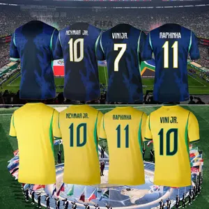 2026 Brazil National Team Home Away Short Long Sleeve Soccer Jersey Quick-Dry