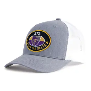 DELTA TAU DELTA 6-Panel Curved Bill Trucker Snapback Hat with Mesh Back