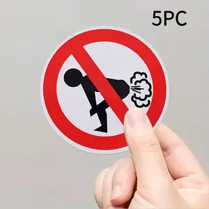 Funny Car Sticker 'no Flatulence Allowed' - Durable Pet Material, Body Decoration, Eye-Catching Design, High-Quality Print, Must-Have for Humor Lovers