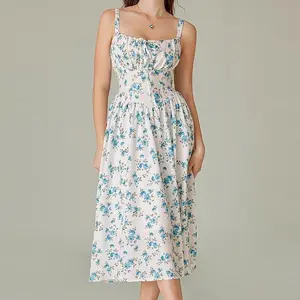 Grace Karin Women's Floral Midi Dress Corset Sundresses 2025 Summer Spring Vacation Milkmaid Dresses Grace Karin Women's Floral Midi Dress Corset Sundresses 2025 Summer Spring Vacation Milkmaid Dresses