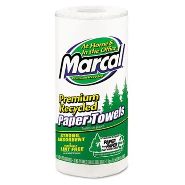 Marcal 670915 Unscented Perforated Kitchen Paper Towel, 9x11 in White, 70 Sheets per Unit, 15-Roll Pack Carton (Toilet Paper & Wipes Category)