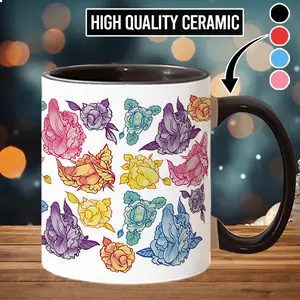 Rainbow Floral P*nis Pattern Coffee Mug - scs11443
