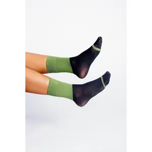 Lily Color Block Nylon Ankle Sock