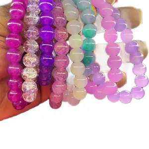 Purple Beaded Bracelet for Women - Fashion Accessory(1 bracelet not a set)