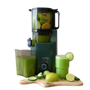JUTO JUICER: Slow Cold Pressed Juicer Self Feeding for Hands-Free Operation with Wide Mouth Hopper for Whole Recipe Loading, Zero Waste Masticating Juicer For More Juice, Less Pulp – Easy Cleanup & Assembly