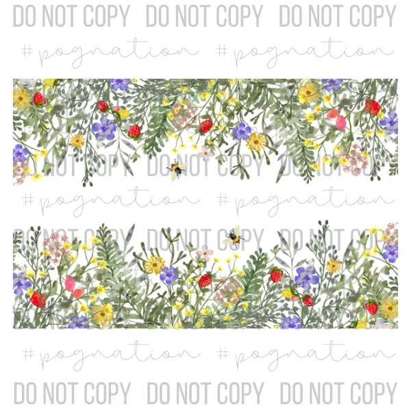 Bumblebee Floral Border Decal Sheet