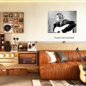 Cool Collection Kurt Cobain Nirvana Band Music Poster, Vintage Art Fan Art, Vintage Prints, Unframed Wall Decor for Bars & Parties