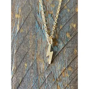 Gold Lightning Bolt Necklace