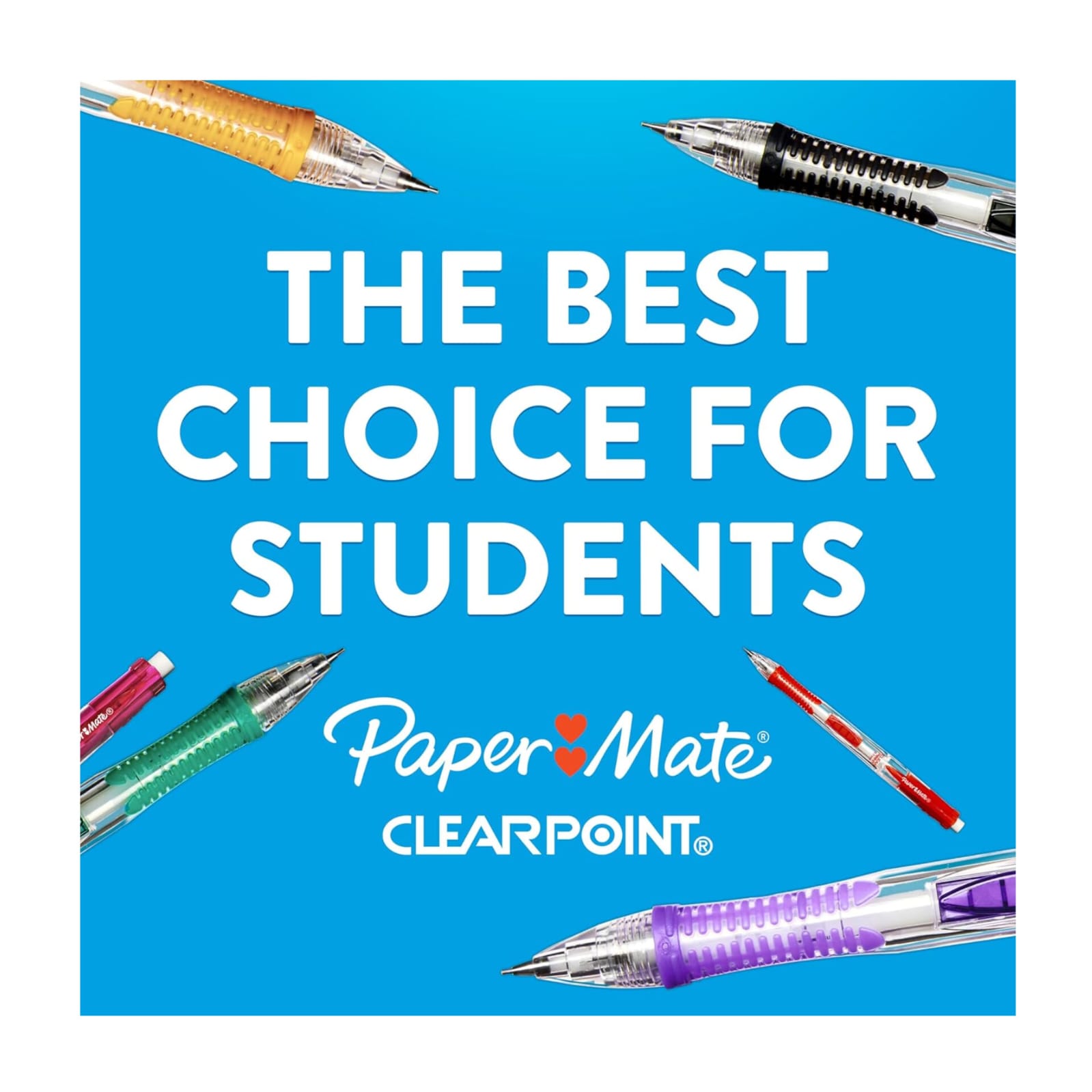 Paper Mate Clearpoint Mechanical Pencils 0.7mm HB #2 – Best Smooth Writing, Break Resistant Lead, Comfort Grip, Refillable with Jumbo Eraser & Lead Refills | Back to School Supplies, Student Study Essentials, Note-Taking, College & Office Use