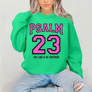 Psalm 23 Crewneck Sweatshirt Gildan Everyday Style Shirtsleeve love casual comfortable super soft relaxed fit unisex Sizing womenswear Streetwear  vintage Crewneck Printed Loose Graphic TopHad Winter