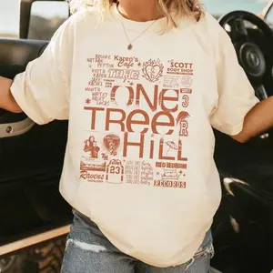 Vintage One Tree Hill Doodle Art Shirt - Brooke Davis Peyton Sawyer Nathan Scott For Fans Of The Classic Tv Show
