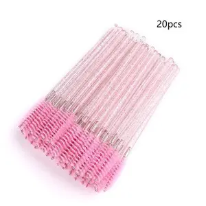 20Pcs Disposable Eyelash Brushes, Line Coil Mascara Wand, Beauty Makeup Brush Set, Eyelash Extension Tools, Cosmetic Brushes