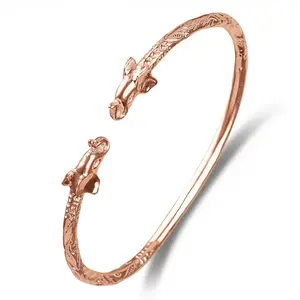 Elephant Pure Copper West Indian Bangle, 1 piece