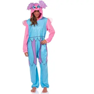 Sesame Street Union Suit Womens' Hooded Costume 1PC Kigurumi Pajama (Abby Cadabby, Large/X-Large)