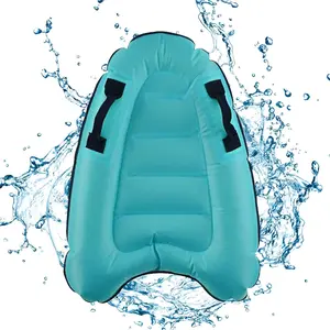 Portable Inflatable Surfboard for Adults and Kids, Learn Swimming Lightweight Water Skiing Board, Easy Carry Pool Float