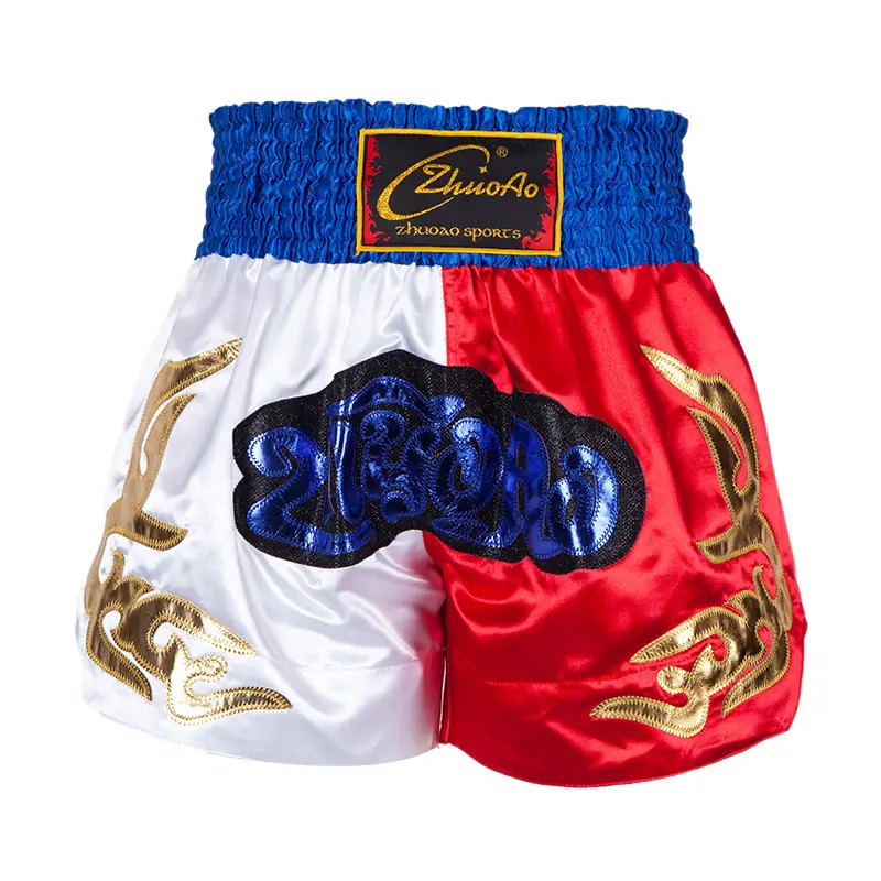 Blue waist patchwork Muay Thai pants
