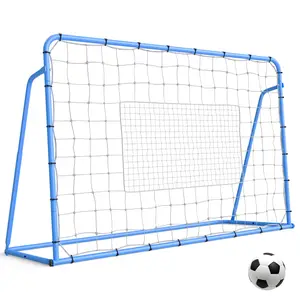 6X4 Ft Adjustable Soccer Rebounder Net, Heavy Duty Soccer Rebound Net with Iron Frame, Rust Resistant, Football Training Equipment for Backyard/Field, Easy Assembly