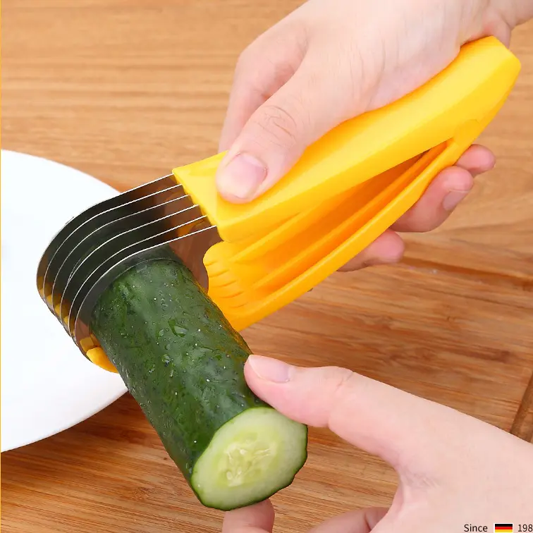 Multifunctional banana slicer - Stainless steel household cucumber and fruit rapid slicing tool - Kitchen gadget