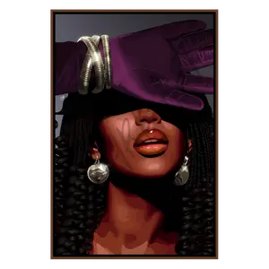 Lavender Drip - Smard Black Wall Art Print/ Canvas for Home /Office Decor