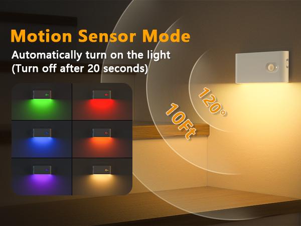 WILLED Rechargeable Motion Sensor Lights Indoor, Adjustable RGB & Warm White Wireless Night Light - Magnetic Stick-On for lighting, Stair,Bathroom, Hallway, Closet, Under Cabinet, Bedroom, Kitchen, Kids' Room WILLED Rechargeable Motion Sensor Lights Indoor, Adjustable RGB & Warm White Wireless Night Light - Magnetic Stick-On for lighting, Stair,Bathroom, Hallway, Closet, Under Cabinet, Bedroom, Kitchen, Kids' Room