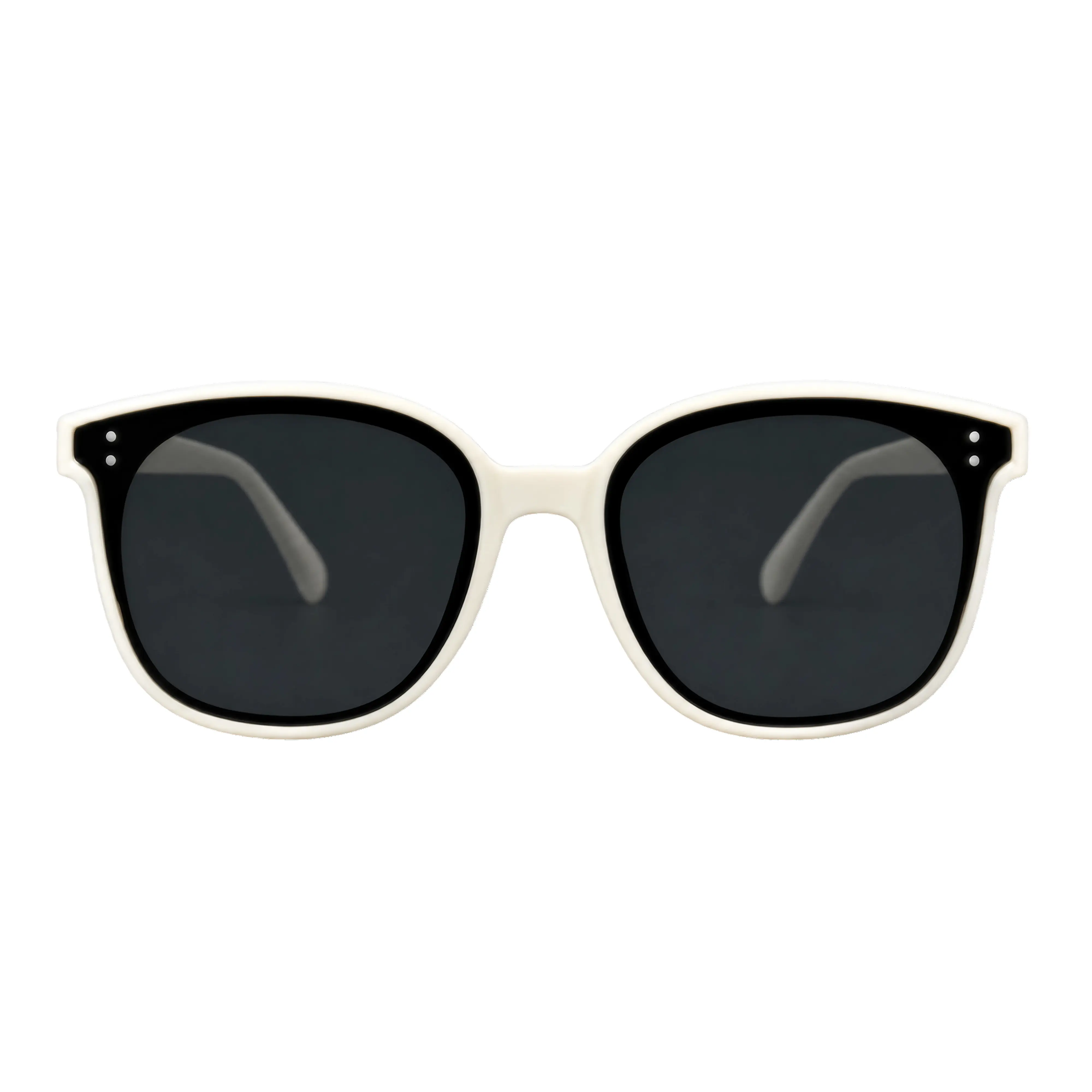 GRINDERPUNCH Retro Rectangular Fashion Sunglasses with Thick Frame for Women and Men