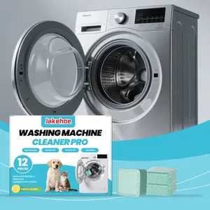 Washing Machine Cleaning Tablets (12 Pieces), Daily Home Use, Drum Washing Tub, Gentle Clean Stains Scale Odors, Ca Prop 65 Compliant