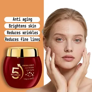 5-In-1 Cream for Wrinkled Skin, Rich in Vitamin C & E, Niacinamide, Collagen, Centella Asiatica, Hydrating Day/night Moisturizer