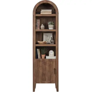 Best Choice Products 72 Tall Narrow Storage Cabinet w/ Adjustable Shelves, 4-Tier Modern Arched Bookcase" Best Choice Products 72 Tall Narrow Storage Cabinet w/ Adjustable Shelves, 4-Tier Modern Arched Bookcase"