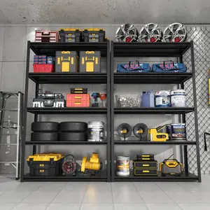 72"H 5 Tier Metal Shelves for Storage Garage Shelving 2000LBS Heavy Duty Adjustable Industrial Shelving Unit with Connectors & Stability Black 35.4"W*15.7"D*72"H Huge Shelf
