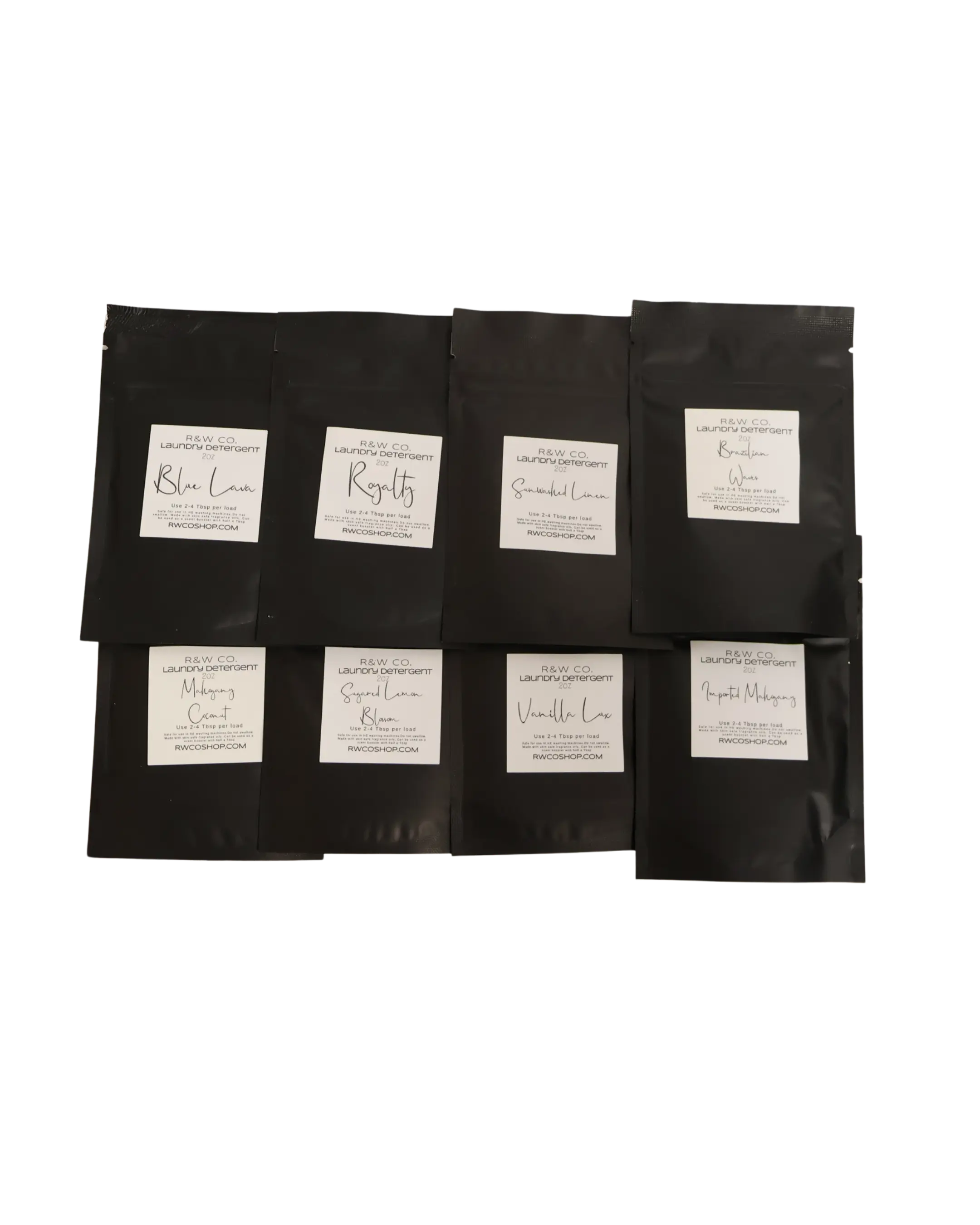 8 Scent Sample Pack, Highly Scented Detergent