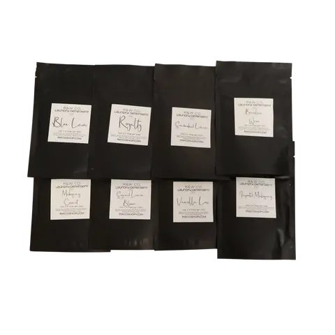 8 Scent Sample Pack, Highly Scented Detergent
