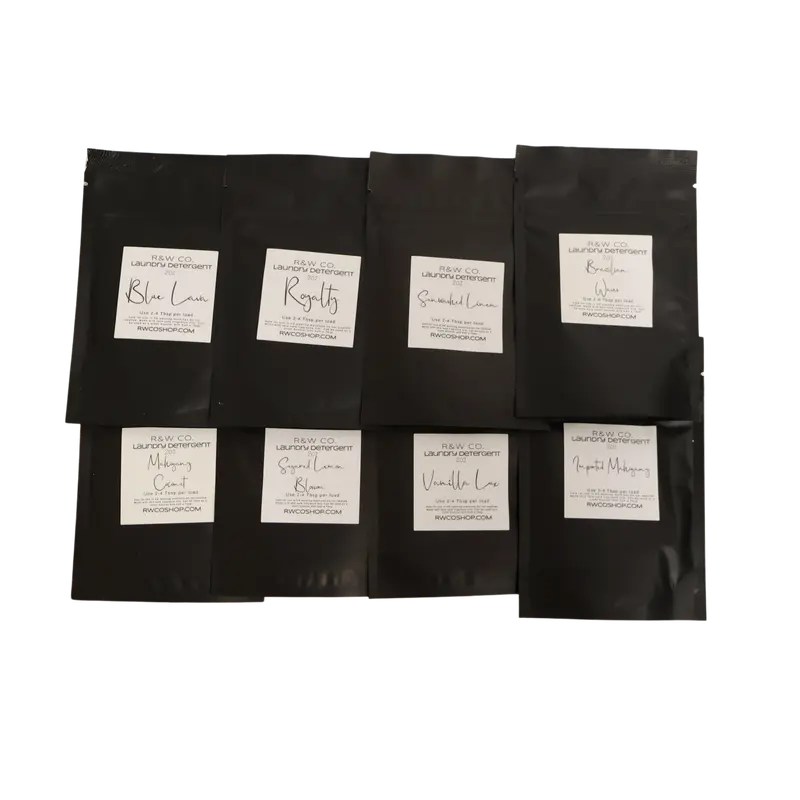 8 Scent Sample Pack, Highly Scented Detergent