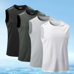 Men's Sports Tank Top Knitted Sleeveless Active Wear for Gym & Outdoor Activities in Multiple Colors Menswear Vest