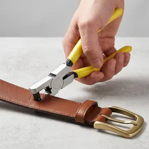 Leather Punch Tool Set, Precision Carbon Steel Manual Hole Puncher, Hand Tools for Belts Straps Shoelaces Sandals Repair