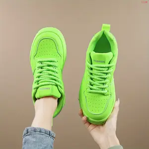 LISM Popular Red Dragon Fruit Shoes Women's Shoes 2025 New Spring and Autumn Fashion Dopamine Thick soled Sponge Cake Shoes Large Board Shoes