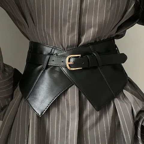 Women's Fashion Patchwork Pu Leather Belt, Casual Dress Belt, Belts for Dresses, Elegant Classic Buckle Belt for Party, Daily Clothing Decor, Trendy All-match & Exquisite Belt for Gift, Fashion Belts, Belt With Buckle