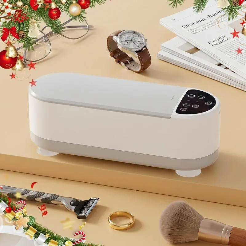 New portable household ultrasonic cleaner with 2 modes, USB charging, jewelry and glasses cleaning machine, suitable for travel and home use