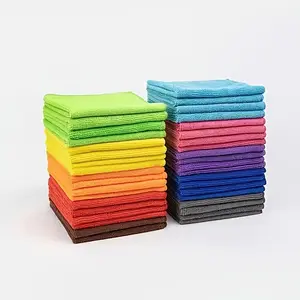 5Pcs Microfiber Cleaning Cloth Set - Polyester Streak-Free Lint-Free Towel, Super Absorbent for Outdoor/Bathroom/Kitchen/Patio Surfaces Microfiber Cleaning Towels