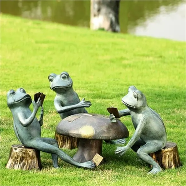 SPI Home 34211 Card Cheat Frogs Garden Sculpture Set