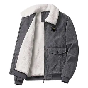 Men's Comfort Corduroy Shirt - Casual Style, Durable Fabric, Multiple Pockets, Suitable for Autumn and Winter, Warm Jacket Coat Grey Long Sleeve leather jacket western clothing Menswear Stylish Tops Gamis